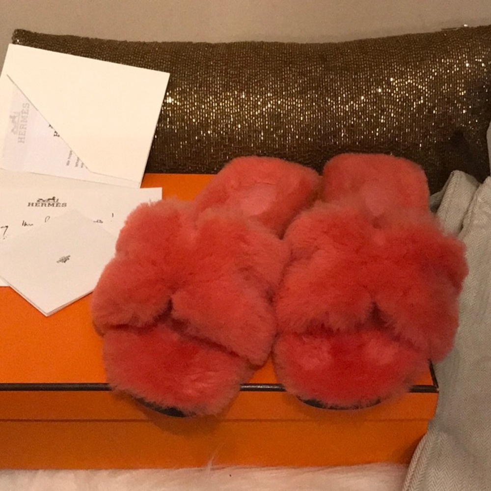Hermes Oran Rose Du Desert Sandal Sz 36.5